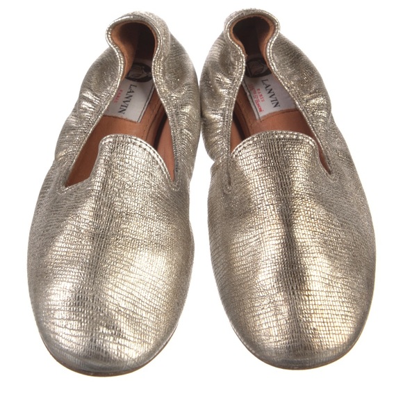 Lanvin Shoes - Lanvin loafer flats metallic size 7 (37)